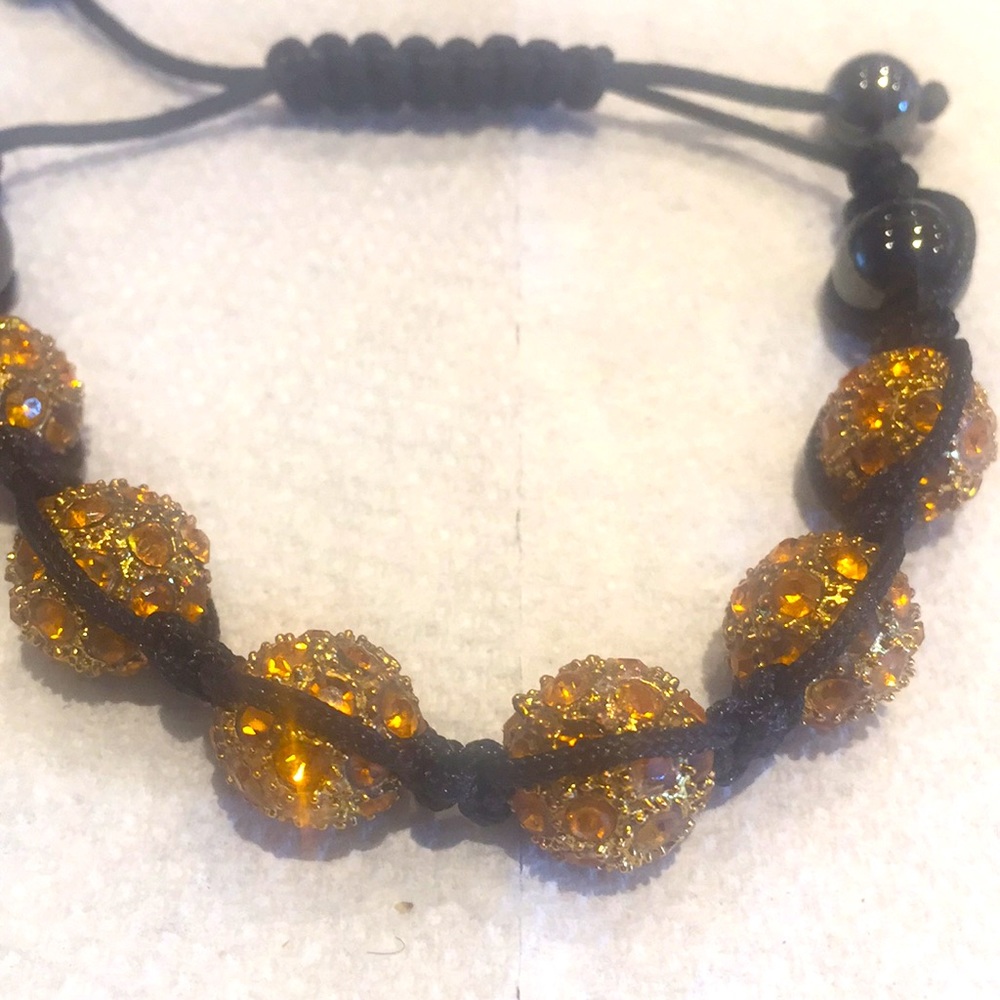 2 Bracelets: 1 Blue Stone&Crystals Skulls & 1 Gold - Picture 8 of 8